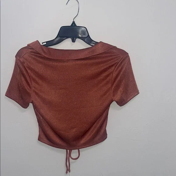 Fashion Nova Copper Crop Top - Picture 3 of 4